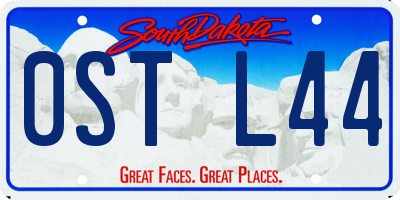 SD license plate 0STL44
