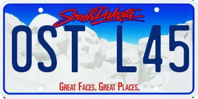 SD license plate 0STL45