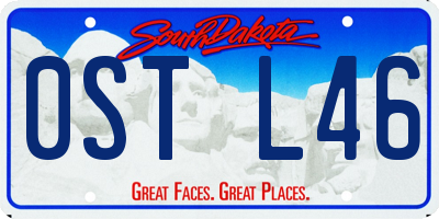 SD license plate 0STL46