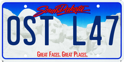 SD license plate 0STL47