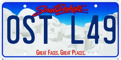 SD license plate 0STL49