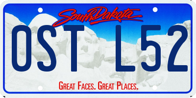 SD license plate 0STL52