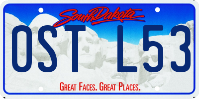 SD license plate 0STL53