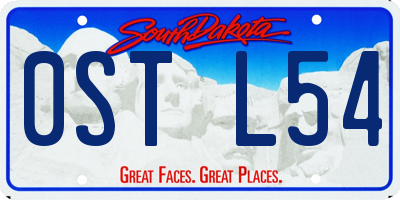 SD license plate 0STL54