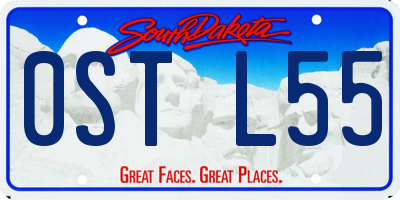 SD license plate 0STL55