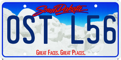 SD license plate 0STL56