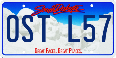 SD license plate 0STL57