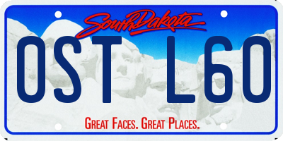 SD license plate 0STL60