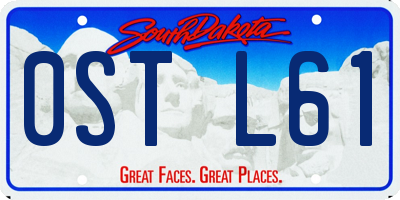 SD license plate 0STL61