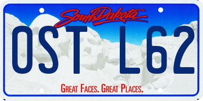 SD license plate 0STL62