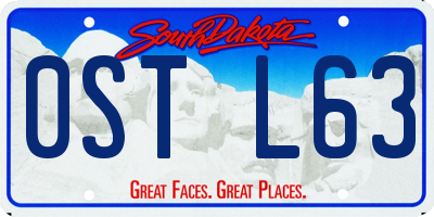 SD license plate 0STL63