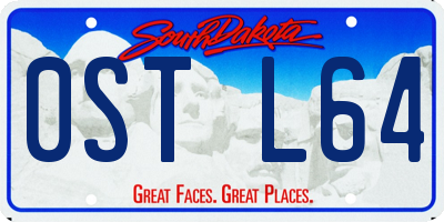 SD license plate 0STL64