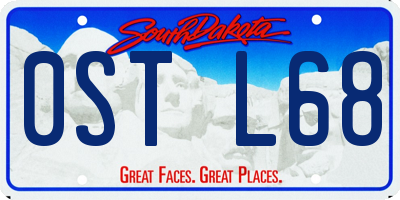 SD license plate 0STL68