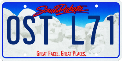 SD license plate 0STL71