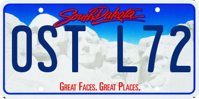 SD license plate 0STL72