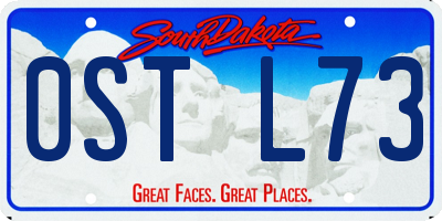 SD license plate 0STL73