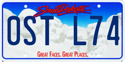 SD license plate 0STL74