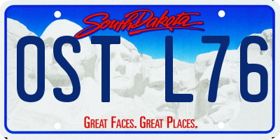 SD license plate 0STL76