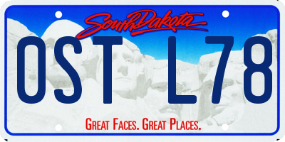 SD license plate 0STL78