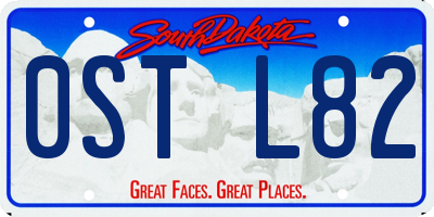 SD license plate 0STL82