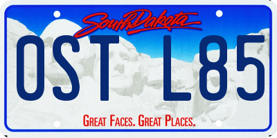SD license plate 0STL85
