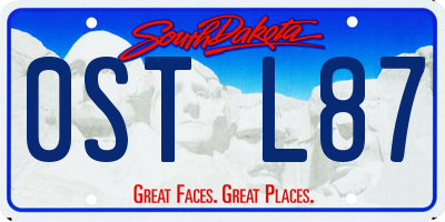 SD license plate 0STL87