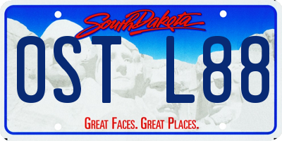 SD license plate 0STL88