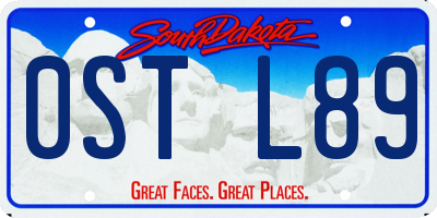SD license plate 0STL89