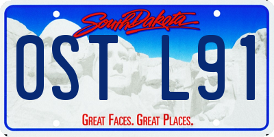 SD license plate 0STL91