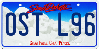 SD license plate 0STL96