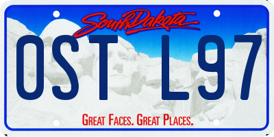 SD license plate 0STL97