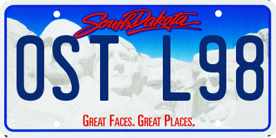 SD license plate 0STL98