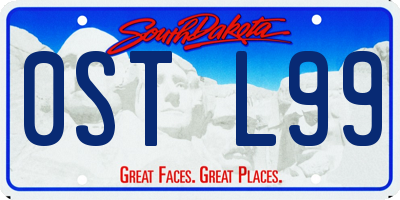 SD license plate 0STL99