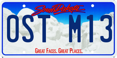 SD license plate 0STM13