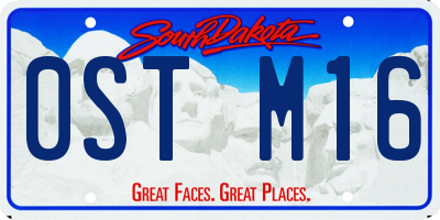 SD license plate 0STM16