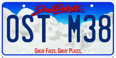 SD license plate 0STM38