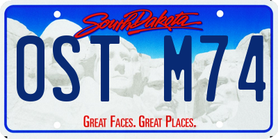 SD license plate 0STM74