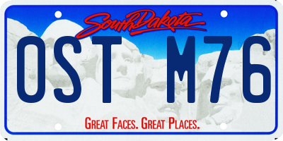 SD license plate 0STM76