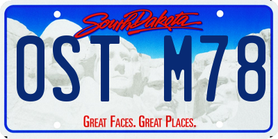 SD license plate 0STM78