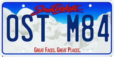 SD license plate 0STM84