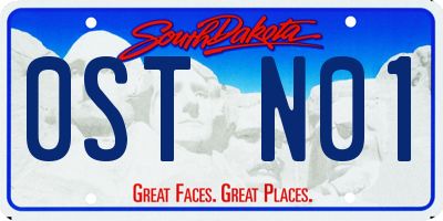 SD license plate 0STN01