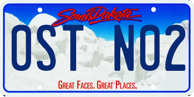 SD license plate 0STN02