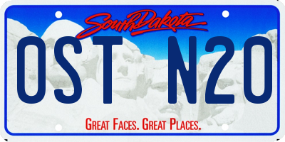SD license plate 0STN20