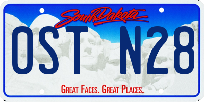 SD license plate 0STN28