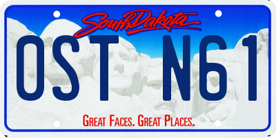 SD license plate 0STN61