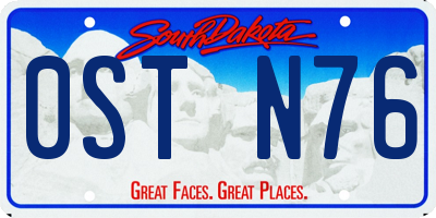 SD license plate 0STN76