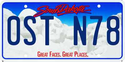 SD license plate 0STN78