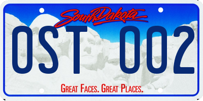 SD license plate 0STO02