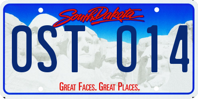 SD license plate 0STO14