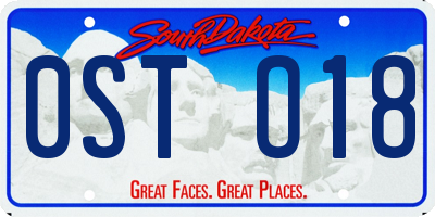 SD license plate 0STO18